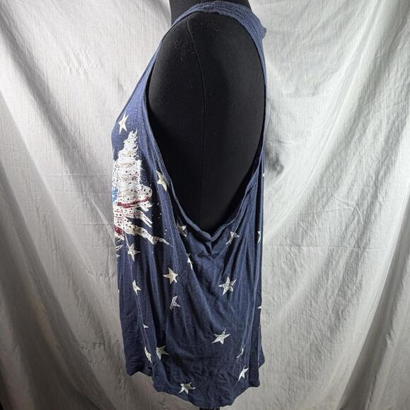 Rock & Republic Racerback Tank Top Freedom American Eagle Embellished XL READ - Picture 8 of 9